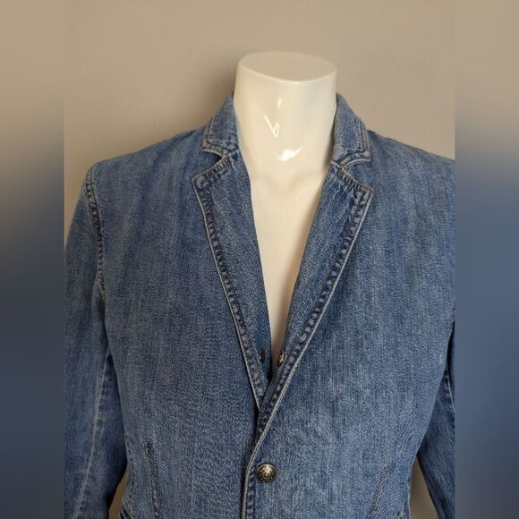 Ralph Lauren 1967 Denim Blazer Jacket Women’s Small Casual Vintage-Inspired S - Picture 10 of 11